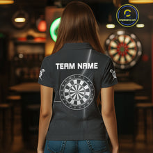 Load image into Gallery viewer, Halftone Pattern Dartboard White In Lines Grunge Dart Shirts For Women, Dart Jerseys NYN0057