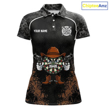Load image into Gallery viewer, Grunge Brown Funny Dartboard Cowboy Gun Darts Shirt For Women Custom Camouflage Dart Team Jerseys NYN3163