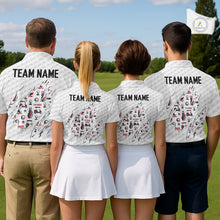 Load image into Gallery viewer, USA 250Th Anniversary Mens Golf Polo Shirt Custom White Golf Ball Pattern Patriotic Golf Tops NYN3392