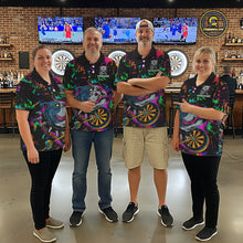 Load image into Gallery viewer, Custom Colorful Bulldog Dartboard 3D Funny Dart Shirts 1/4-Zip For Men Dart League Jerseys NYN2107