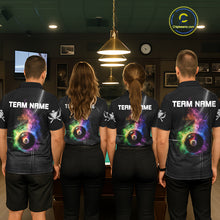 Load image into Gallery viewer, Personalized Colorful Smoke 8 Ball Men Billiard Polo &amp; 1/4 Zip Shirt Pool Billiard Apparel NYN2370