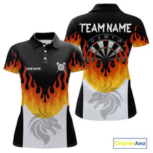 Load image into Gallery viewer, Dragon Fire Flame Dartboard Custom Dart Shirt For Women, Dart Team Jerseys NYN0090
