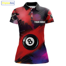 Load image into Gallery viewer, Grunge Paint Splatter Pink Ball 8 Billiard Shirts For Women Personalized Billiard Attire Gifts NYN2789
