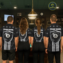 Load image into Gallery viewer, Black Stars 8 Ball Pool Women Billiard Team Shirt Personalized Polo &amp; 1/4-Zip Billiard Gifts NYN2381