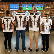 Load image into Gallery viewer, Black And White Splatter Dartboard Men Darts Polo &amp; 1/4-Zip Shirts Custom Outfits Darts Team Jersey NYN3036