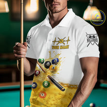 Load image into Gallery viewer, Funny Beer Play Pool Balls Billiard Team Shirt For Men Custom Billiard Polo &amp; 1/4 Zip Attire NYN2474
