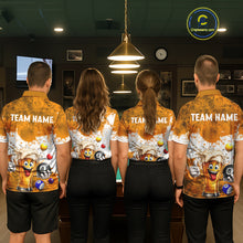 Load image into Gallery viewer, Funny Beer 8 Ball Women Billiard Shirt Custom White Yellow Splatter Paint Billiard Pool Team Clothing NYN3223