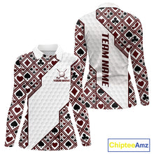 Load image into Gallery viewer, Women Poker Pattern Golf Clothing Golf Shirt Funny Custom Men Golf Top, Best Golf Gifts For Golfer NYN2938