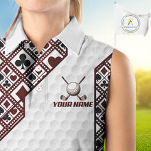 Load image into Gallery viewer, Womens Poker Golf Clothing Sleeveless Golf Shirt Funny Custom Women Golf Top, Best Golf Gifts For Golfer NYN2938