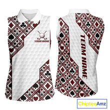 Load image into Gallery viewer, Womens Poker Golf Clothing Sleeveless Golf Shirt Funny Custom Women Golf Top, Best Golf Gifts For Golfer NYN2938
