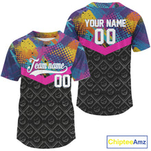 Load image into Gallery viewer, Custom Colorful Graffiti Baseball Ball Shirt For Men Outfits Baseball Team Jerseys NYN1511
