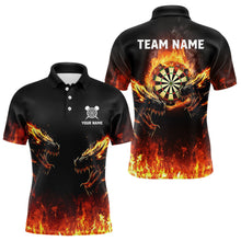 Load image into Gallery viewer, Custom Fire Flame Wolfs Dartboard Dart Jerseys For Men Dart Team Jerseys Personalized NYN0040