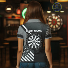 Load image into Gallery viewer, Skeleton Running Black Pattern Dartboards Dart Shirts For Women, Dart Jerseys NYN0055