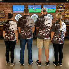 Load image into Gallery viewer, Personalized Black &amp; Red Dripping Spider Men Dart Quarter-Zip Shirts Custom Dart League Jerseys NYN2095
