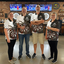 Load image into Gallery viewer, Personalized Black &amp; Red Dripping Spider Men Dart Quarter-Zip Shirts Custom Dart League Jerseys NYN2095