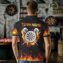 Load image into Gallery viewer, Custom Fire Flame Scorpion Dartboard Dart Shirts For Men Outfit Dart Team Jerseys NYN0075