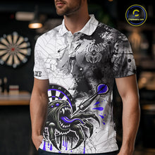 Load image into Gallery viewer, Personalized Dripping Black And Purple Spider Dart Polo Shirts For Men, Custom Dart Jerseys NYN2117
