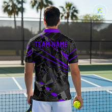 Load image into Gallery viewer, Custom Grey And Purple Pickleball Ball Jerseys For Men Pickleball Paddle League Shirts NYN2128