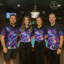 Load image into Gallery viewer, Funny Dolphin Rainbow Galaxy Pool Ball Billiard Shirt For Women Personalized Billiard Team Apparel NYN2637