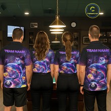 Load image into Gallery viewer, Funny Dolphin Rainbow Galaxy Pool Ball Billiard Shirt For Women Personalized Billiard Team Apparel NYN2637