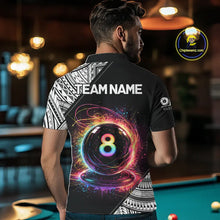 Load image into Gallery viewer, Rainbow 8 Ball Pool Polo &amp; 1/4-Zip Shirt For Men Personalized Tribal 8 Ball Billiard Gifts NYN2425