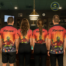 Load image into Gallery viewer, Skeleton Play 8 Ball Pool Men's Billiard Polo &amp; 1/4 Zip Team Shirt Custom Funny Billiard Attire NYN2480