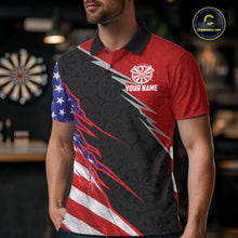 Load image into Gallery viewer, Personalized American Flag Darts Shirt For Men Custom Patriotic US Darts Team Jersey NYN2840