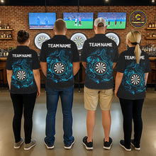 Load image into Gallery viewer, Custom Tiger And Dragon Blue Dartboard Women Darts Quarter-Zip League Shirts Funny Dart Jerseys NYN2216