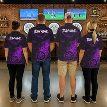 Load image into Gallery viewer, Purple Grunge Eagle Fire Flame Dartboard Women Darts Polo Shirts Custom Dart Team Jerseys NYN2506