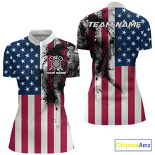 Load image into Gallery viewer, Personalized American Flag Black Splatter Dart 1/4-Zip Shirts For Women Custom Dart Team Jerseys NYN2711