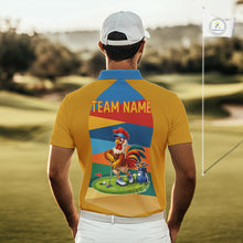 Load image into Gallery viewer, Colorful Rooster Mens Golf Polo Shirts Personalized Funny Golf Ball Shirts, Golf Gifts For Men NYN3098