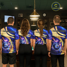 Load image into Gallery viewer, Purple Galaxy Pool 8 Ball Billiard Shirt For Men Personalized Multicolor Light Billiard Apparel NYN2893