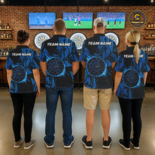 Load image into Gallery viewer, Blue Broken Glass Dartboard Lightning Dart Shirt Custom Dart Jersey For Women, Gifts For Dart Players NYN3335