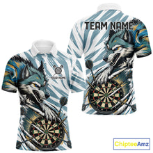 Load image into Gallery viewer, Personalized Cracked Darts Polo &amp; Quarter Zip Shirt Custom Funny Wolf Claws Darts Attire For Men NYN2950