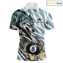 Load image into Gallery viewer, Personalized Wolf Claws 8 Ball Billiard Pool Shirt Custom Funny Billiard 3D Team Attire For Men NYN2951