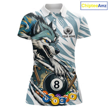 Load image into Gallery viewer, Personalized Wolf Claws 8 Ball Billiard Pool Shirt Custom Funny Billiard 3D Team Attire For Women NYN2951