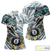 Load image into Gallery viewer, Personalized Wolf Claws 8 Ball Billiard Pool Shirt Custom Funny Billiard 3D Team Attire For Women NYN2951