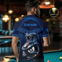 Load image into Gallery viewer, Personalized Funny 8 Ball Pool Cobra Snake Billiard Shirts For Men Billiard Polo &amp; 1/4-Zip Jerseys NYN2988