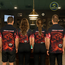 Load image into Gallery viewer, Custom Red Flaming Grim Reaper 8 Ball Billiard Pool Shirts For Women Bowling Polo &amp; 1/4-Zip Jersey NYN2775