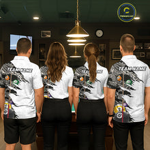 Load image into Gallery viewer, 8 Ball &amp; 9 Ball Pool Billiard Cue Shirt For Men Custom Grey Camo Billiard Team Jersey NYN3426