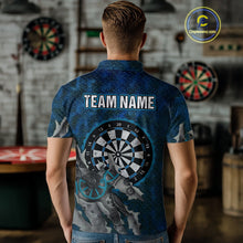 Load image into Gallery viewer, Grunge Dartboard Tear Men's Darts Shirt Polo Jersey Custom Name For Players NYN0736
