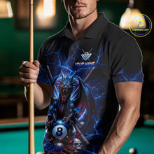Load image into Gallery viewer, Custom Dragon Roses 8 Ball Billiard Pool Shirt For Men Thunder Blue Red Skull Team Billiard Jersey NYN3068