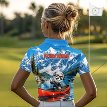 Load image into Gallery viewer, Golf Ball Canoe Golf Apparel Funny Golf Polos For Women Custom Golf Team Outfits, Upf Golf Shirts NYN3322
