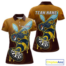 Load image into Gallery viewer, Ferocious Bee Dartboard 3D Funny Darts Shirt For Women - Custom Name &amp; Team Jersey NYN0672