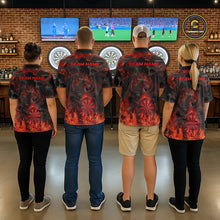 Load image into Gallery viewer, Fire Flames Darts Dragon Red Dart Polo Shirts For Men Personalized Team Dart Jerseys NYN2104