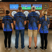 Load image into Gallery viewer, Fire Flames Darts Dragon Purple Dart 1/4-Zip Shirts For Men Personalized Team Dart Jerseys NYN2106