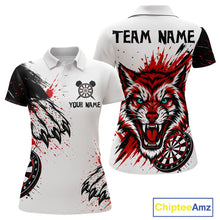 Load image into Gallery viewer, Colorful Splashed Tiger &amp; Dartboard Women's Darts Shirt - Custom Name For Darts Jersey NYN0427