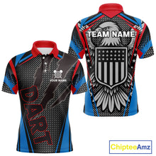 Load image into Gallery viewer, US Flag Eagle Multi Color Men's Dart Shirt - Custom Team Name For Darts Jersey NYN0452