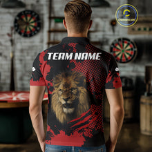 Load image into Gallery viewer, Grunge Lion Dartboard Custom Polo Shirt For Men - Darts Team Jersey NYN0707