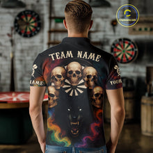 Load image into Gallery viewer, Custom Wolf Skulls Men's Polo Dart Shirt Colorful Smoke Dart Outfits Jerseys For Darters NYN1323